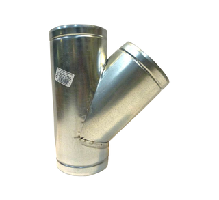 Potrubie, rozvody ku krbu - Tee 45 stupňov Ocynk Fi 125 Darco TRS125 / 45-OC