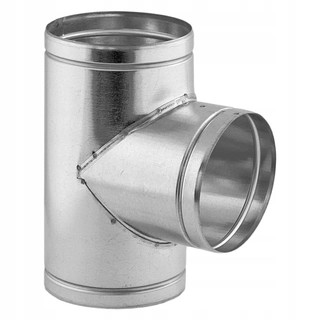 Potrubie, rozvody ku krbu - Darco pozinkované tee 150 mm 90 stupňov.