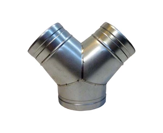 Potrubie, rozvody ku krbu - Y-pin tee s Ocynk Fi 100/150/100 mm