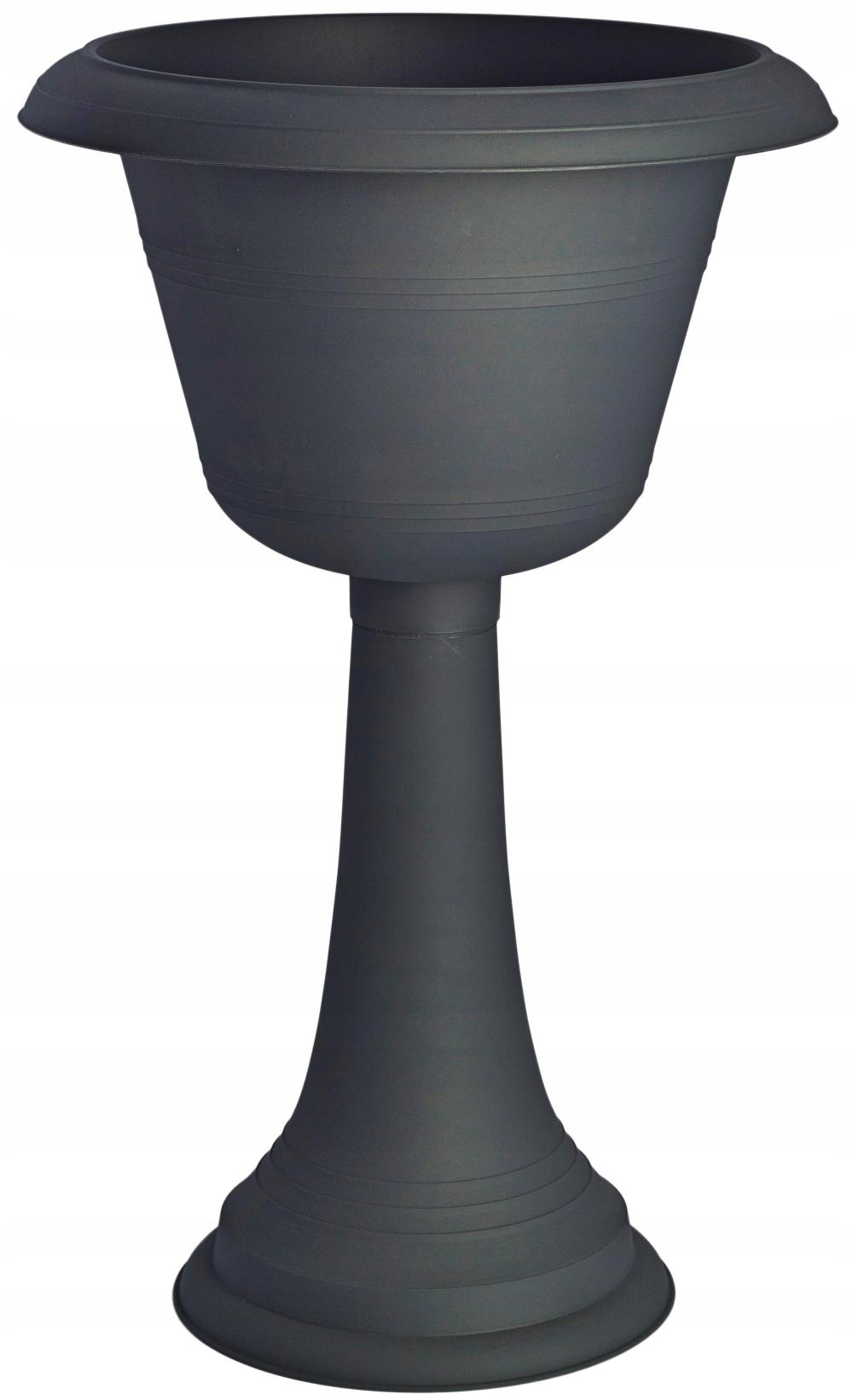 Forma-Plastový kvetináč 58 cm x 37 x 58 cm priemer 37 cm plastový čierny