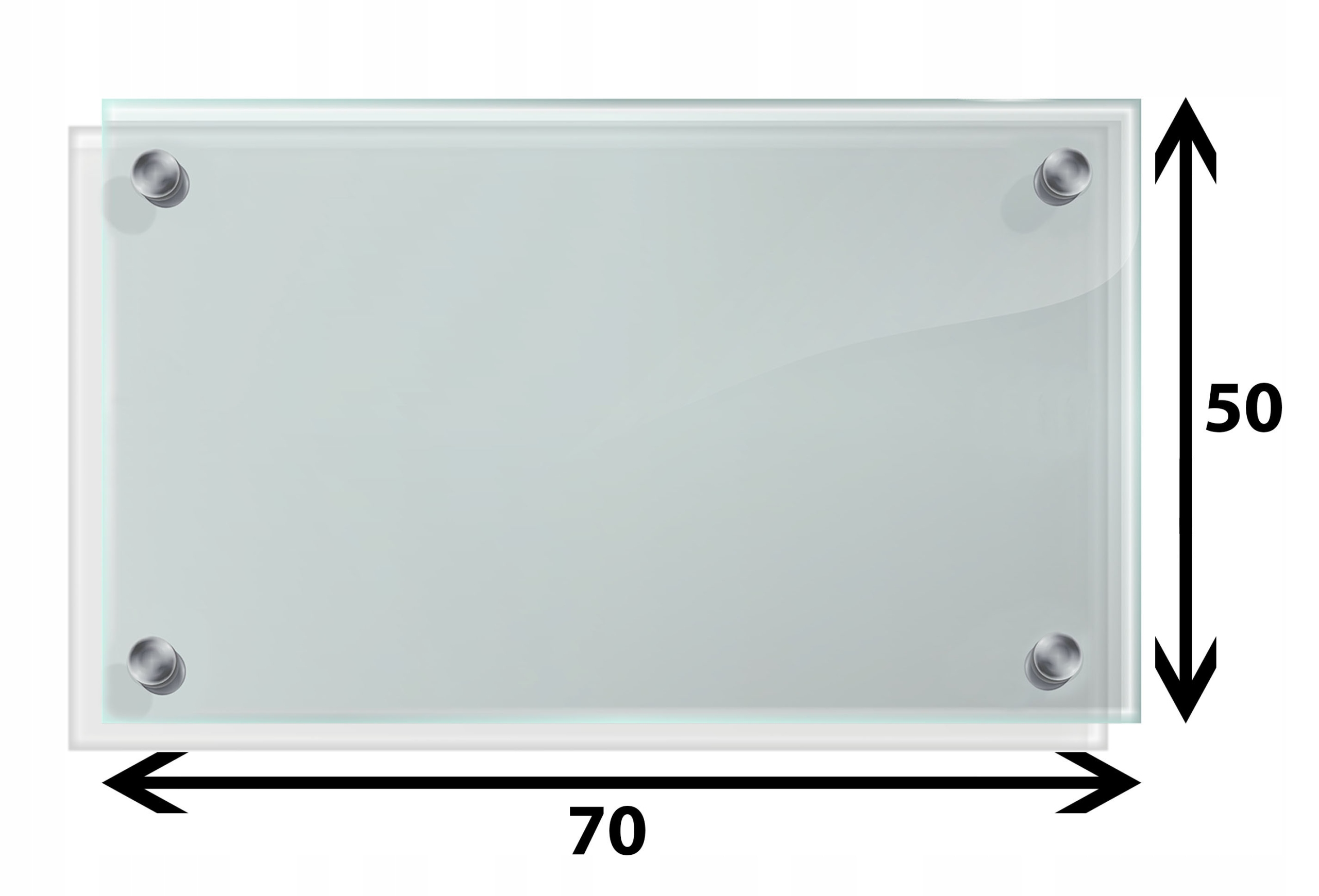 Sklenený panel 70 x 50 x 4 mm, leštené tvrdené sklo