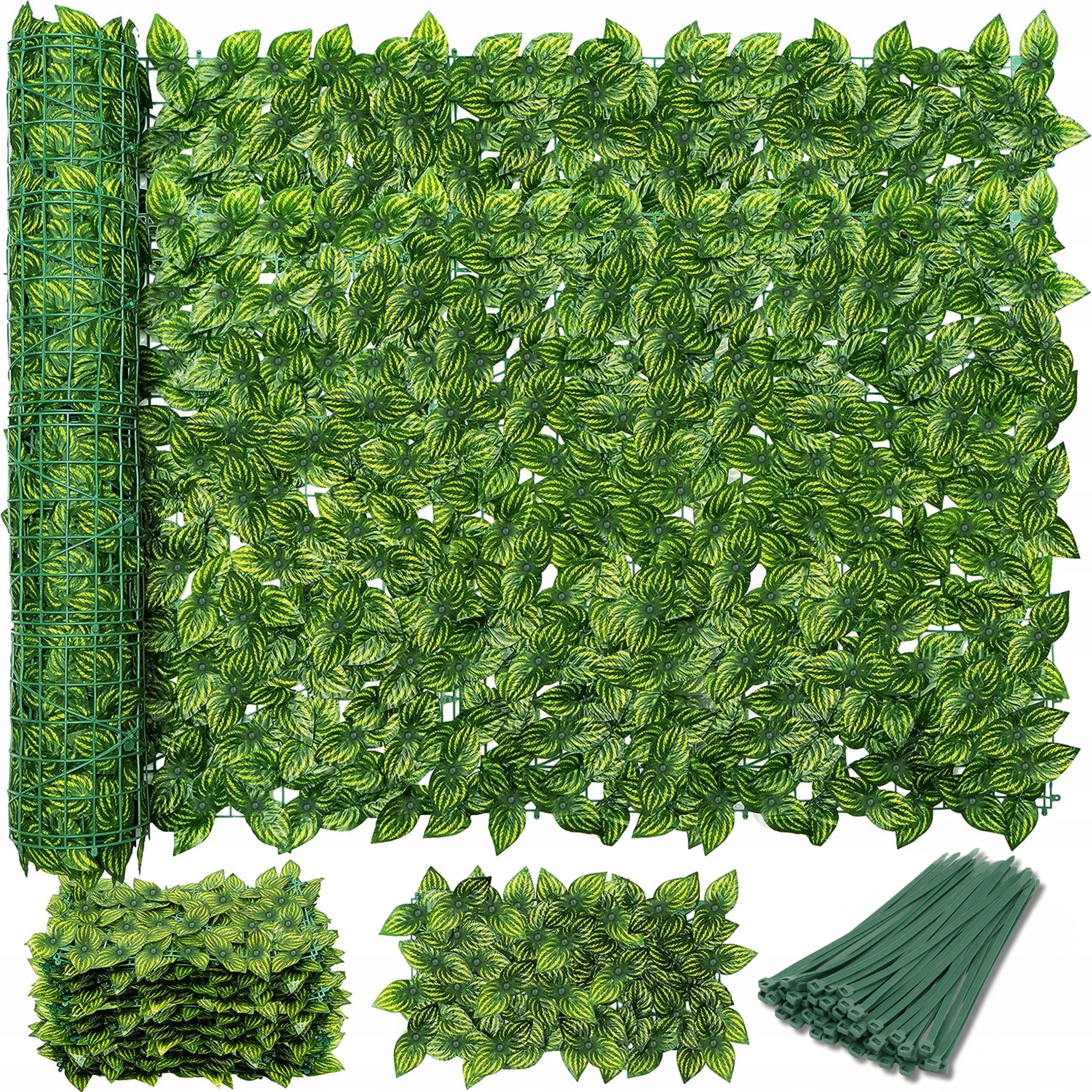 UMELÝ brečtan na plot, balkón, stenu, 5 mx 50 cm, ZELENÁ STENA