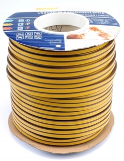 Tesnenie dverí - Tesnenie okna a dverí EPDM typu D Brown 100m