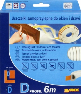 Tesnenie dverí - 6 m P gumové tesnenie hnedé