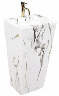 Umývadlo - Samostatne stojace keramické umývadlo Daria Marble