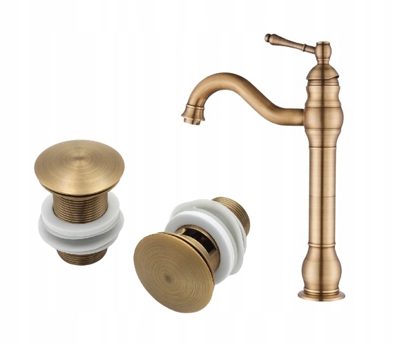 CHDE stojanková umývadlová batéria Retro Brass
