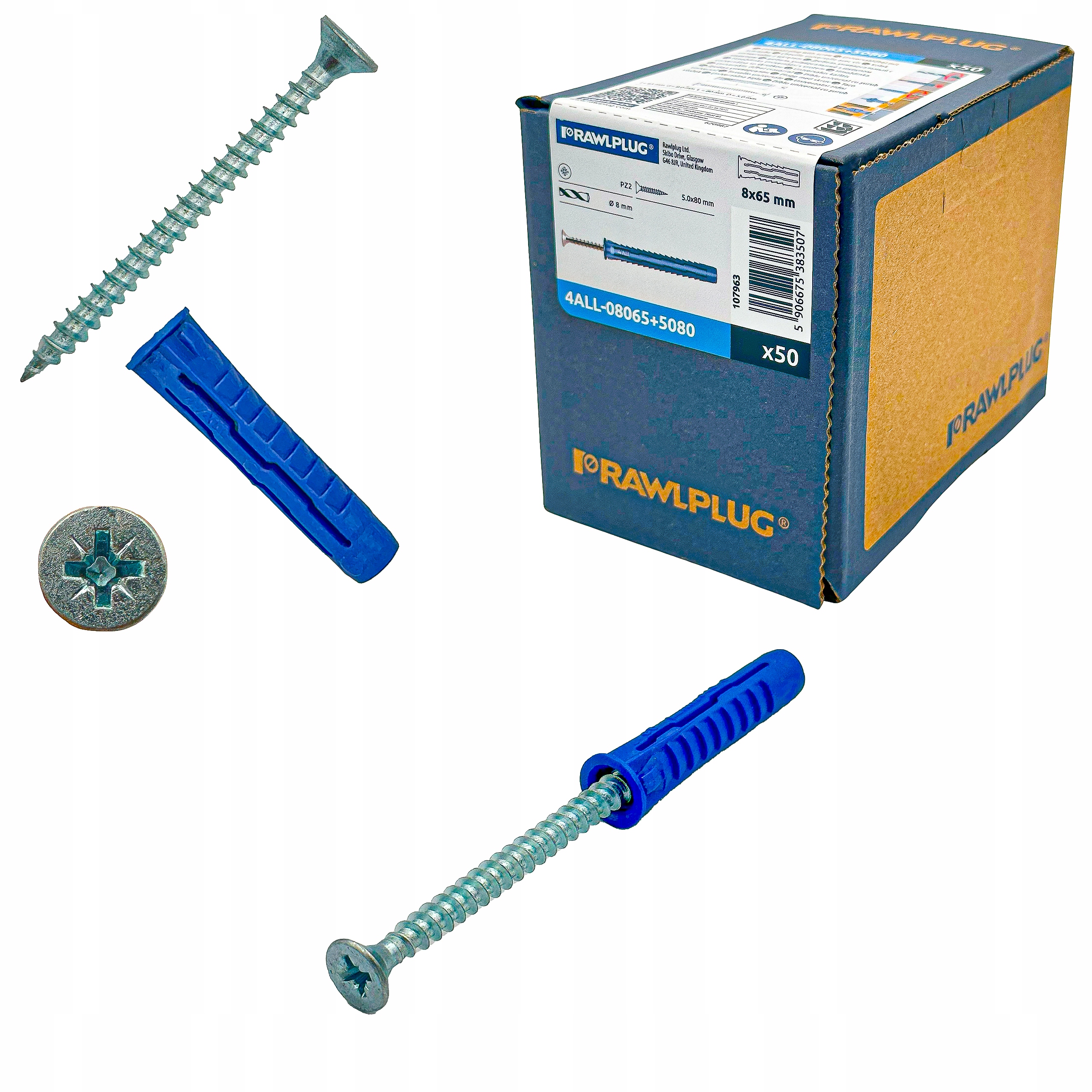 Rawlplug 4ALL-08065+5080 rozširujúce hmoždinky 8 x 65 mm 50 ks.