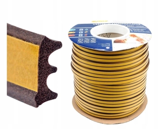 Tesnenie dverí - Tesnenie okna a dverí EPDM, Typ E, bronz 150 m