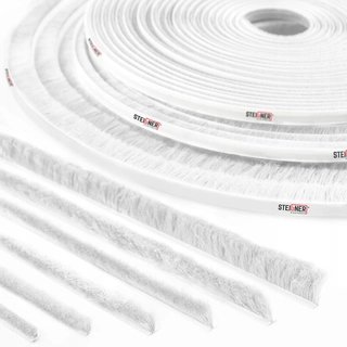 Tesnenie dverí - Tesnenie kefy 4 mm 30 metrov pre dvere šatníka bielej