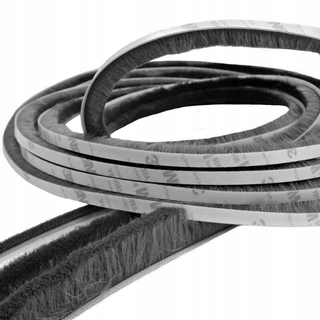 Tesnenie dverí - Self -adhese kefka tesnenie šedá 7x6 15m