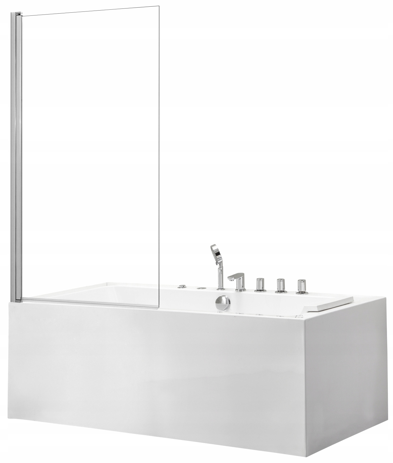 Essente jednodielna vaňová zástena 80 x 140 cm priehľadná