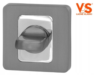 Kľučky na dvere - VDS R62 Roset Anthracite/Chrome s zámkom toalety