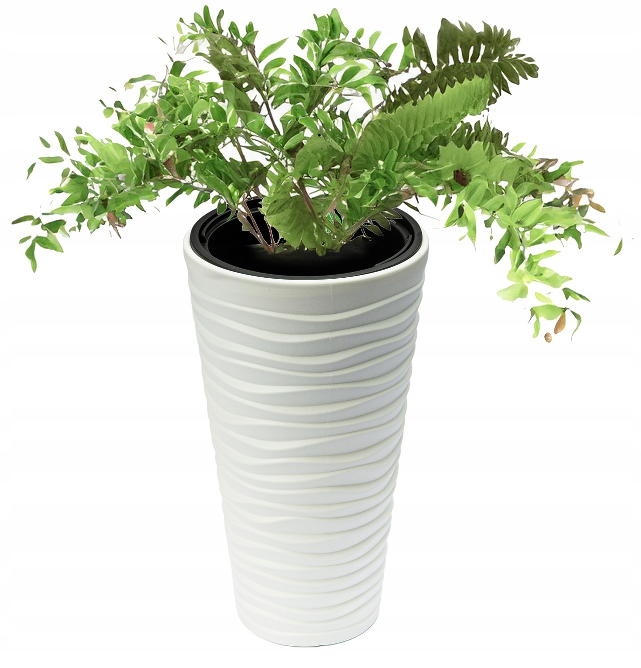 Kvetináč Valle Verde 30 cm x 30 x 52 cm priemer 30 cm plastový biely