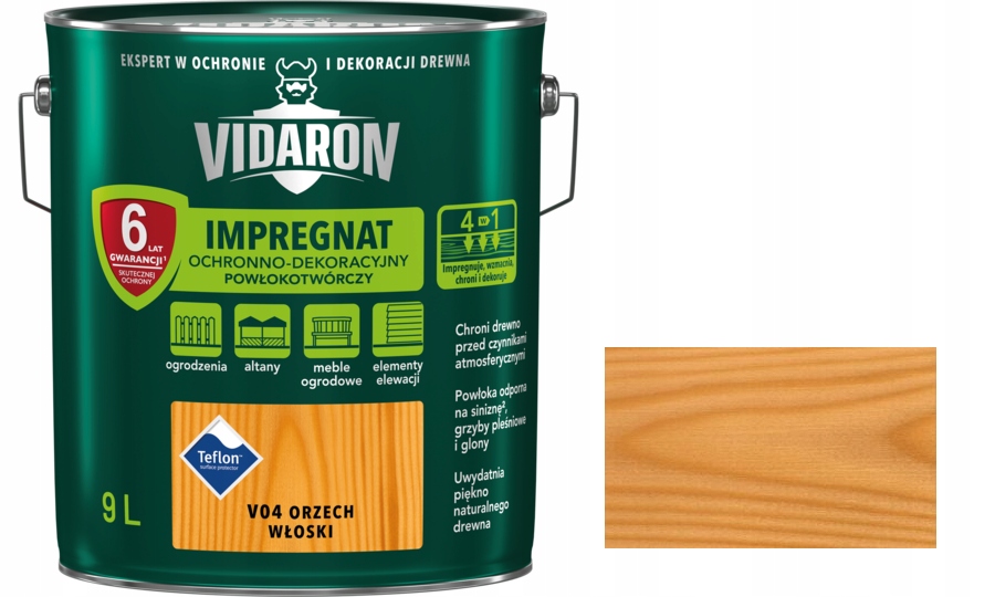 Vidaron V04 impregnácia dreva orech 9 l