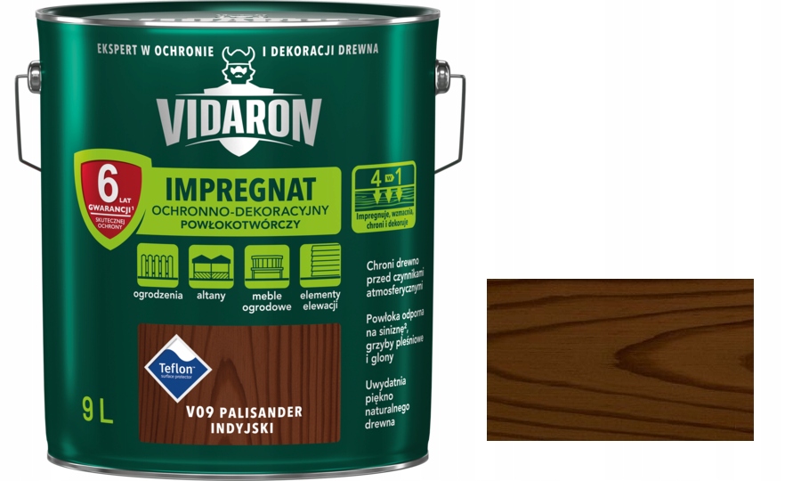 Vidaron V09 impregnácia dreva Indický palisander 9 l