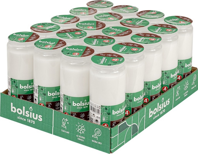 Bolsius Compo RC4 - Olejové vložky do svietnikov na celoročné použitie, 75 hodín horenia, balenie 20 ks