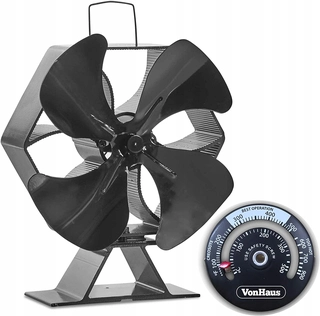 Ventilátor ku krbu, kachliam - Vonhaus ohnisko fan XL so 4 lopatkami