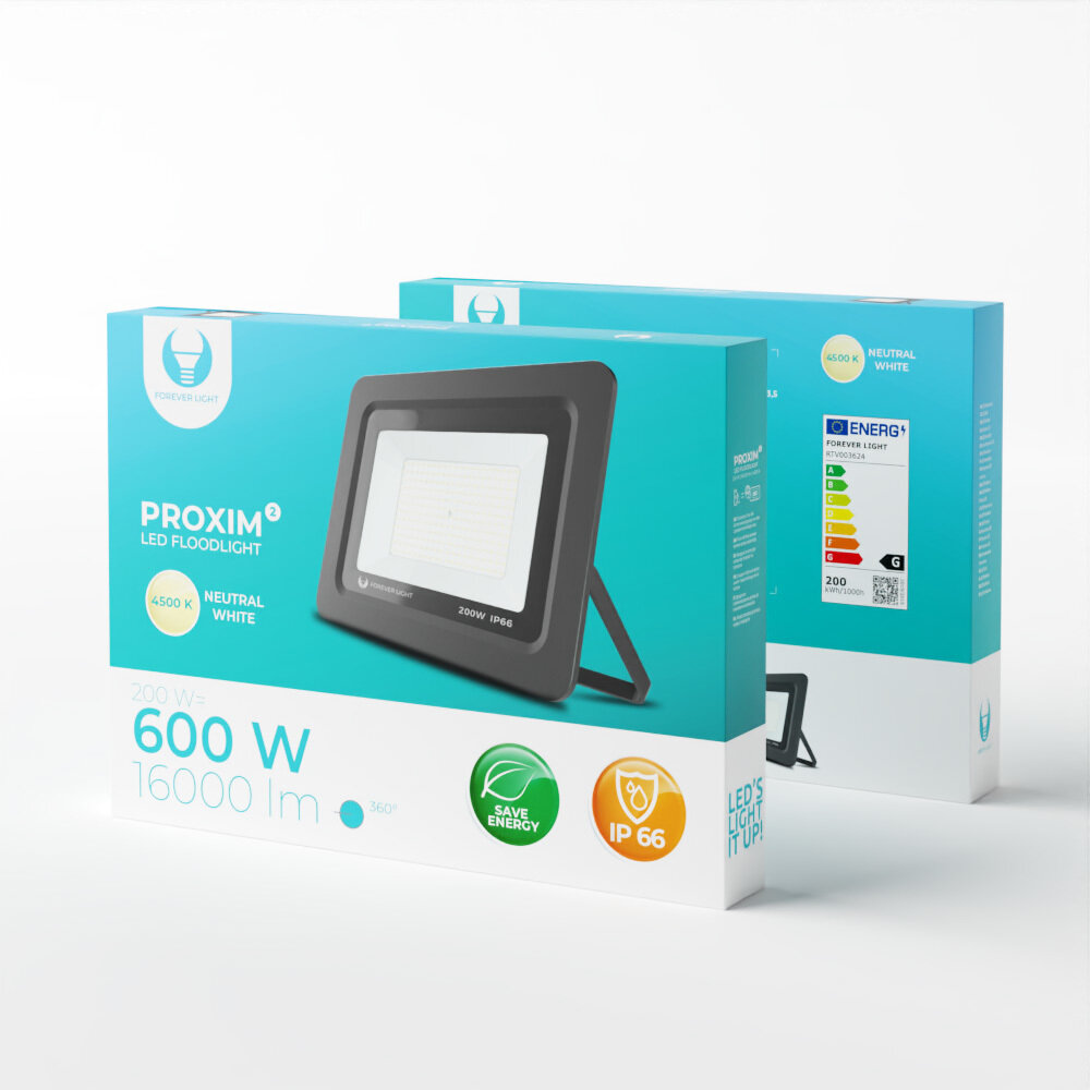 Halogénová neutrálna biela 16000 lm 200 W