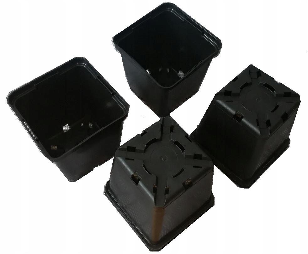 Kvetináč Formplast 9 cm x 9 x 9 cm, čierny plast