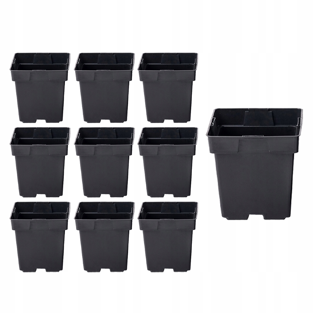 GardenPlus+ kvetináč 15 cm x 15 x 15 cm priemer 15 cm plastový čierny