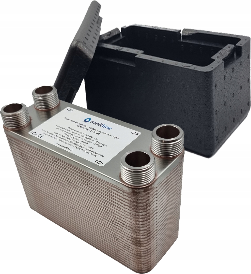 SANITLINE 60p 65kW 1" TEPELNÝ VÝMENNÍK + IZOL