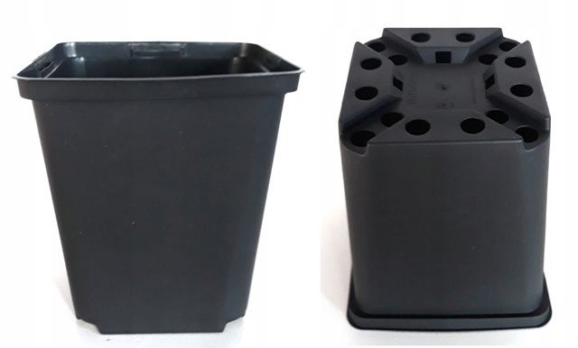 Kvetináč Zoigarden 11 cm x 11 x 12 cm, čierny plast