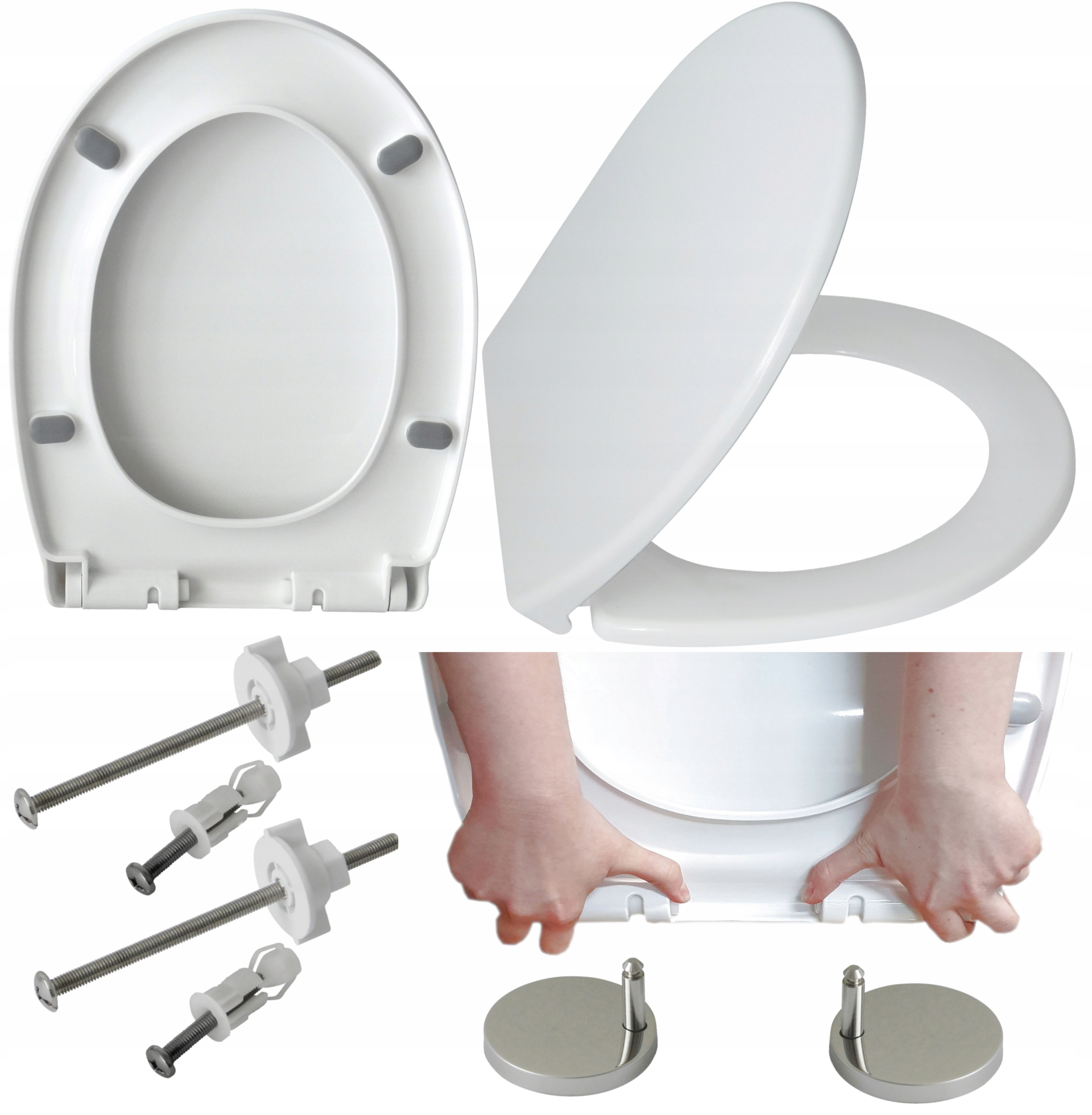 WC sedadlo Estiva 3, biely polypropylén