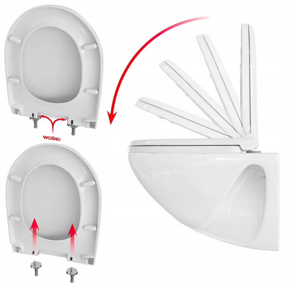 WC sedadlo Sanit-Plast Marbella, biely polypropylén