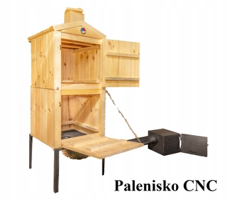 Udiareň -  Drevený záhradný dymový dom CNC veľký 50x50x170
