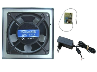 Ventilátor ku krbu, kachliam - Ohnisko ventilátor Turbine 230 + Termostat 230V