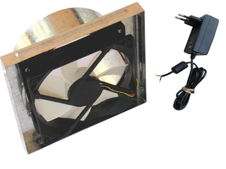 Ventilátor ku krbu, kachliam - Ohnisko ventilátor + napájanie 17x17 ohnisko FVAT