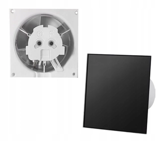 Ventilátor - Kúpeľňa ventilátor 100 Panel Black Mat Drim