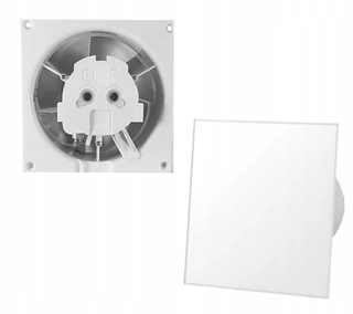 Ventilátor - Kúpeľňa ventilátor 100 Sklenená výplň biela mat
