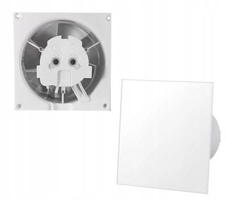 Ventilátor - Kúpeľňa ventilátor 125 s bielym poľskej panelom