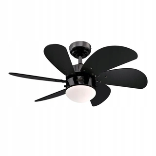 Ventilátor - Stropný ventilátor s turbo špirála black78252 lampou
