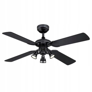 Ventilátor - Stropný ventilátor luster Princess black 105 cm