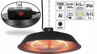 Sálavý ohrievač - Závesné infražiariče 1500W YATO