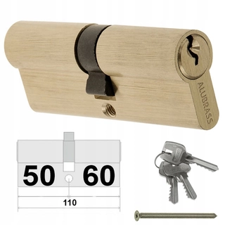 Zámok na dvere -  Vložte 50/60 AlubRass Brass Satin