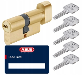 Zámok na dvere -  SPOLR ABUS D10 BRASS 50/30G Certifikát triedy s gombíkom
