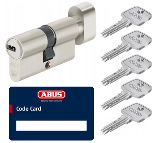 Zámok na dvere -  Abus D10 Vložte Nikiel 30/45G Class C s gombíkom