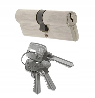 Zámok na dvere - Alubrass vložte do zámku Nikiel 3 Keys 26/45