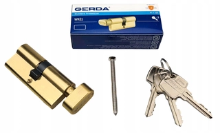 Zámok na dvere - Gerda 40g/30 dverí vložka s mosadzným gombom