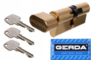 Zámok na dvere -  Vložka dverí Gerda s gombíkom 35 g/45 3 kľúče