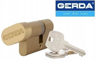 Zámok na dvere -  Vložte Gerda 40g/30 mosadz WKE1 s gombíkom
