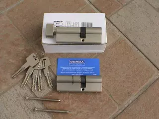 Zámok na dvere -  Gerda Evo 35/50 + 35/50G Nikiel vložka
