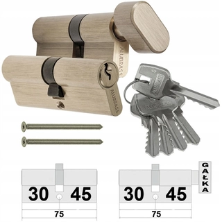 Zámok na dvere -  ALUBLASS 30/45 + G45/30 System 5kl Systém