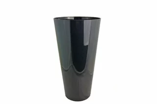 Kvetináč na terasu - Vysoký hrnček TUBUUS ANTRACITE SLIM + Príspevok