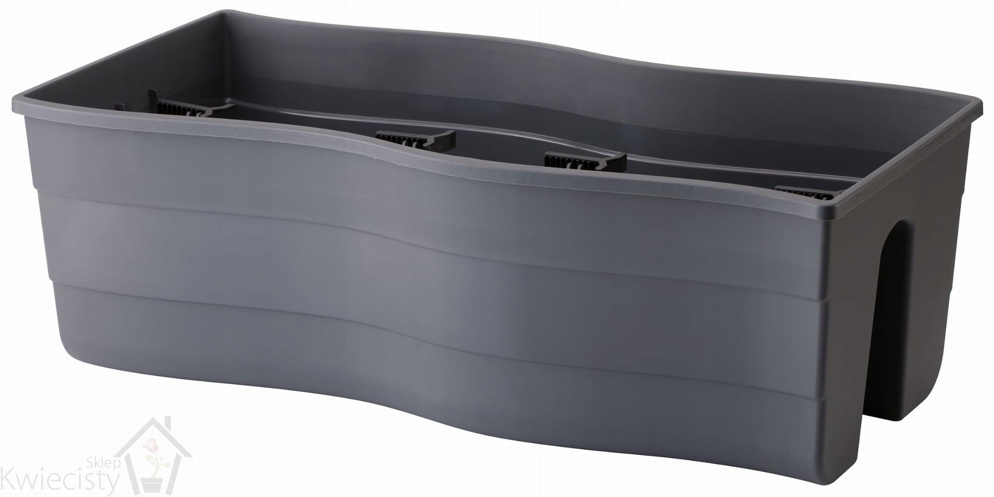 Form-Plastový kvetináč 58,5 cm x 29 x 20 cm čierny plast