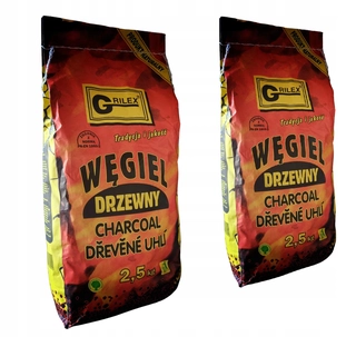 Brikety, uhlie na grilovanie - Grilex 2,5 kg