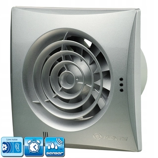 Ventilátor - Prieduchy Utíšte Higrotimer 100mm ventilátor, Alum